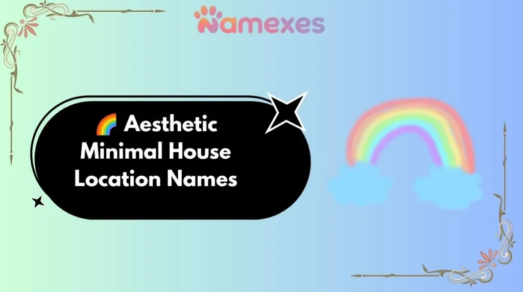 ๐ Aesthetic Minimal House Location Names (
