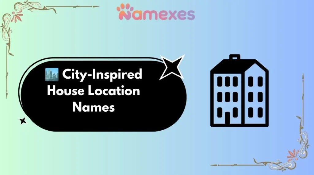 ๐๏ธ City-Inspired House Location Names