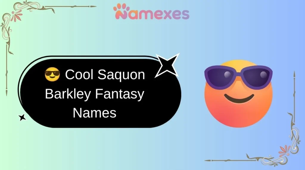 😎 Cool Saquon Barkley Fantasy Names