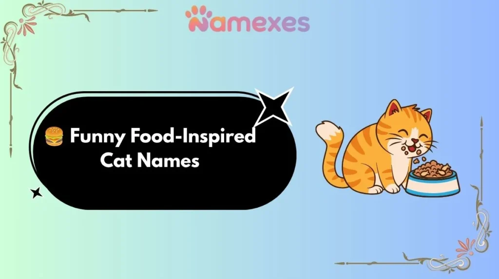 🍔 Funny Food-Inspired Cat Names