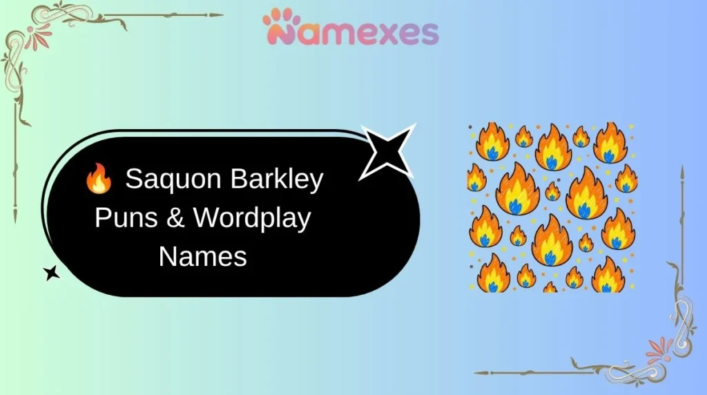 🔥 Saquon Barkley Puns & Wordplay Names