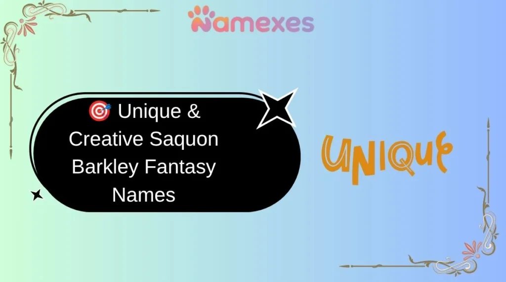 🎯 Unique & Creative Saquon Barkley Fantasy Names